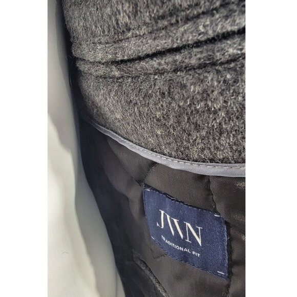 JWN (John W Nordstrom) 100% Wool Bibbed Car Coat, Charcoal Grey, Mens Size Large - Picture 10 of 12